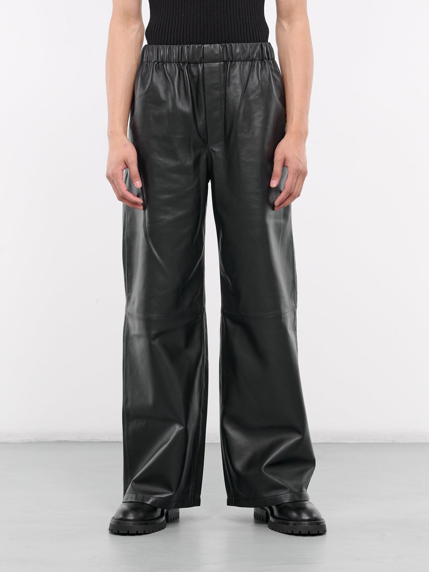 Leather Boxer Pants (CO-PT006-M-LEA001-BLACK)