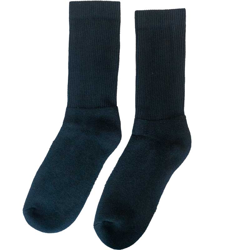 Stone Peak Adult Crew Sport Socks - Black 3pk