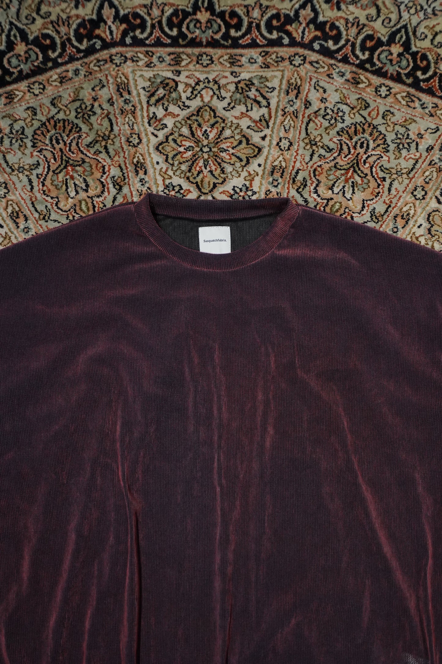 MESH VELOUR L/S SMOCK (BORDEAUX)