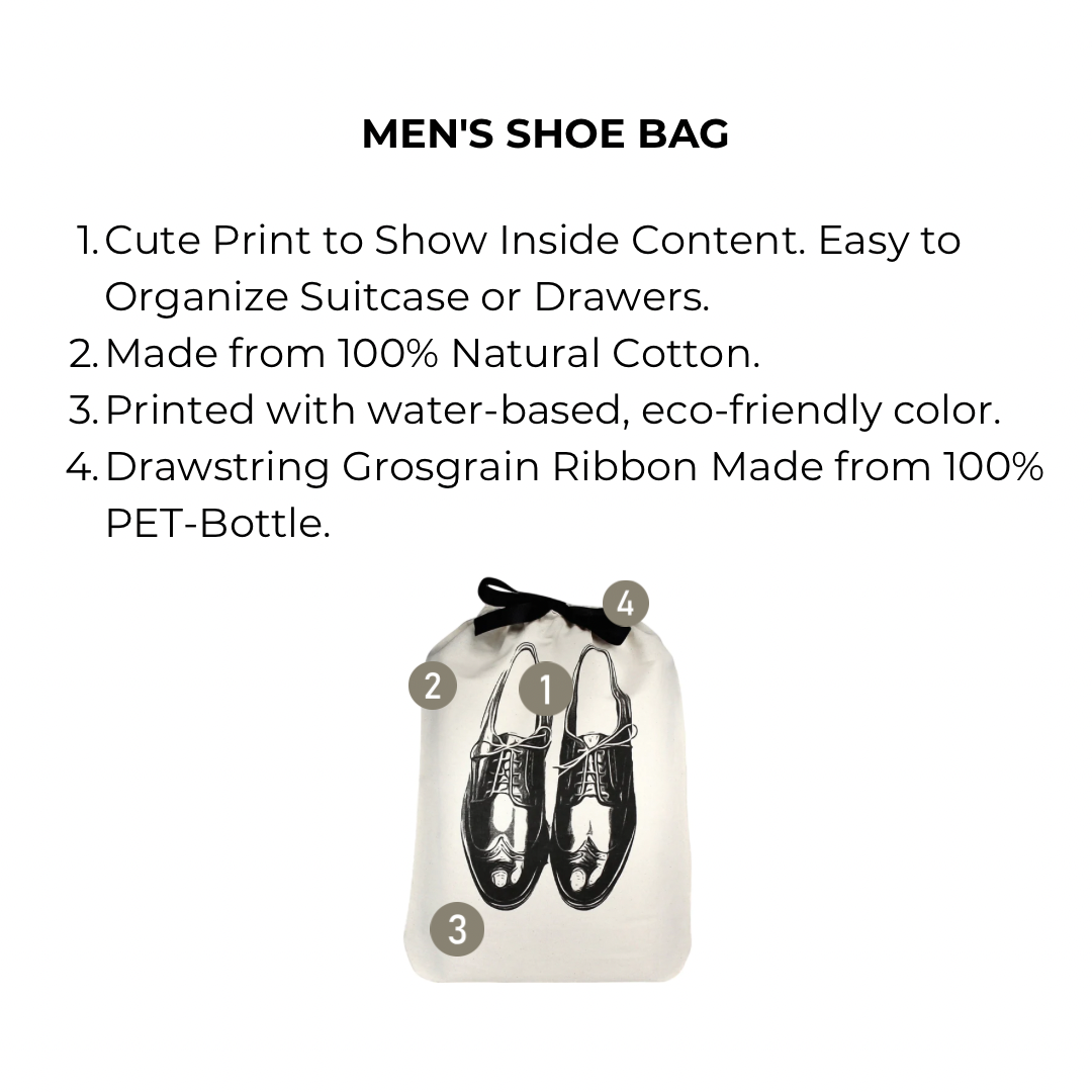 Men's Shoe Bag, Cream