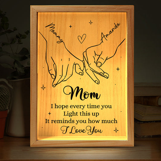 Thank You For Being The Light In My Life - Family Personalized Custom Frame Light Box - Mother's Day, Gift For Mom