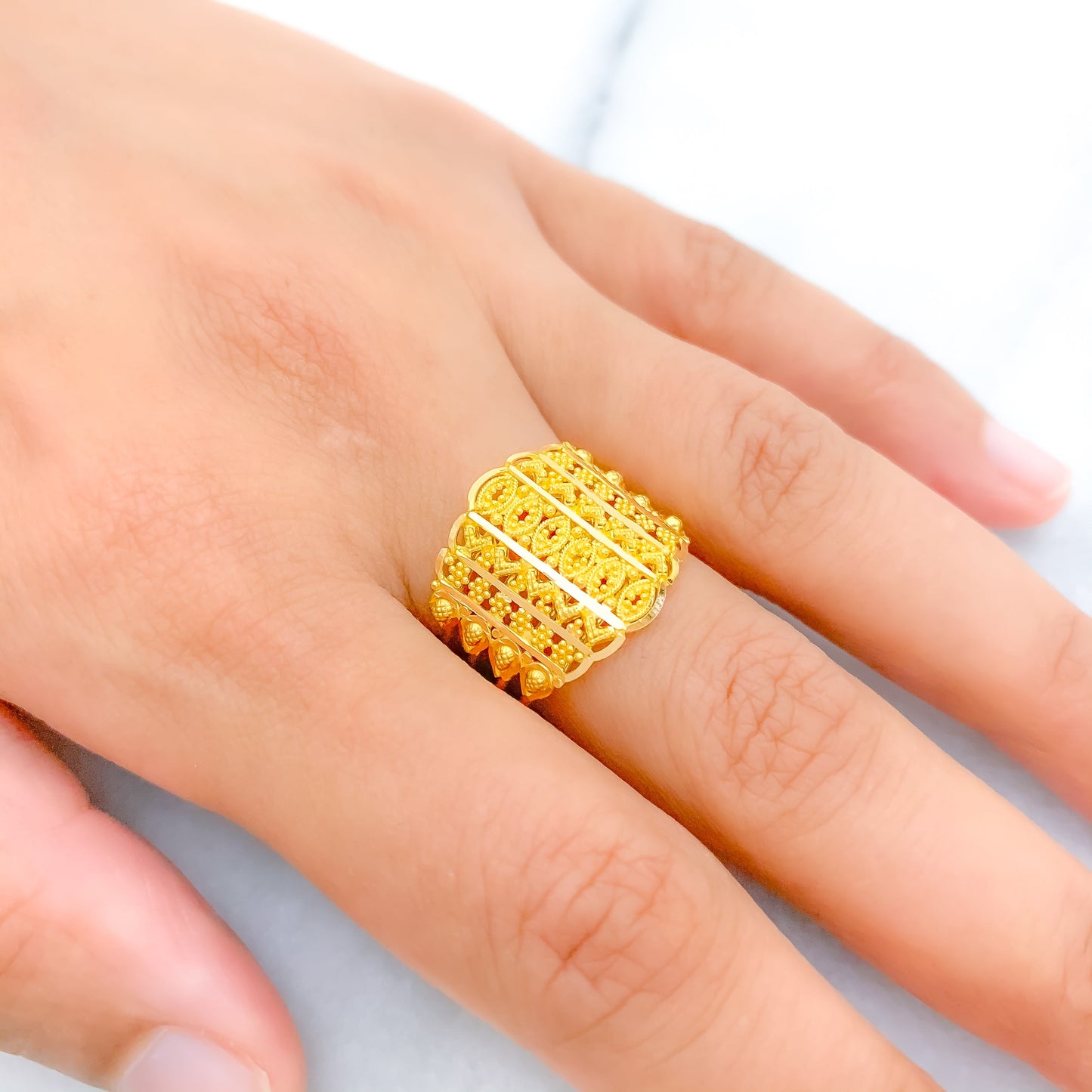 Dressy Delightful Multi-Bead Ring