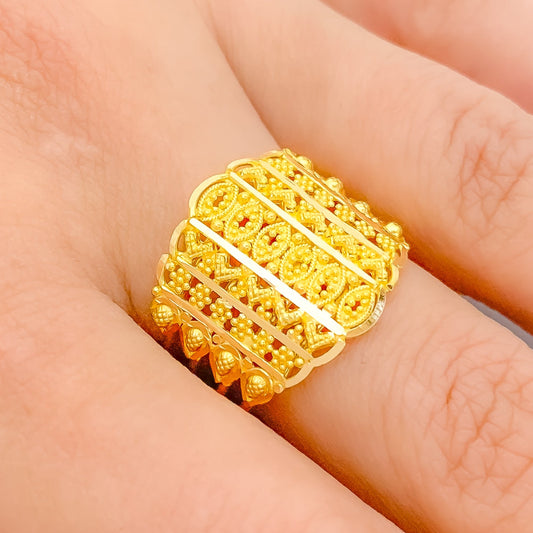 Dressy Delightful Multi-Bead Ring