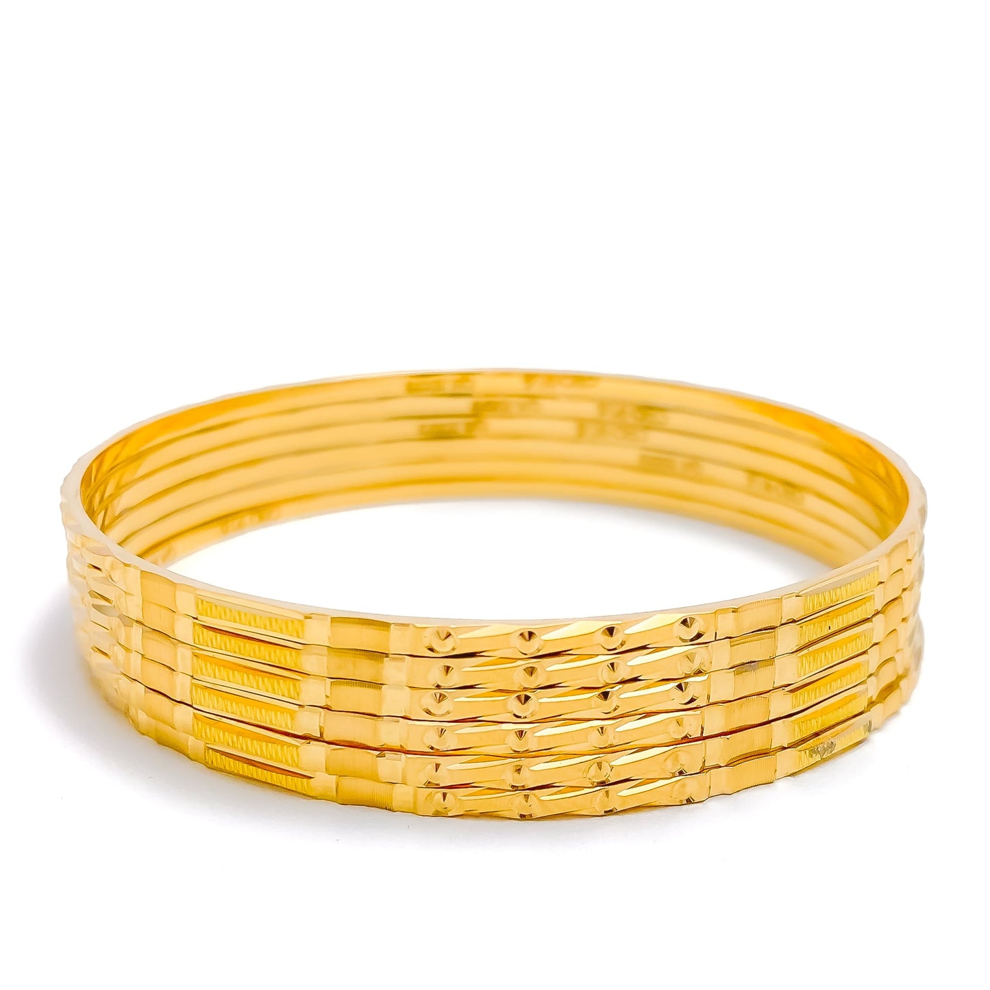 Dotted Gold 22k Gold Bangle Set