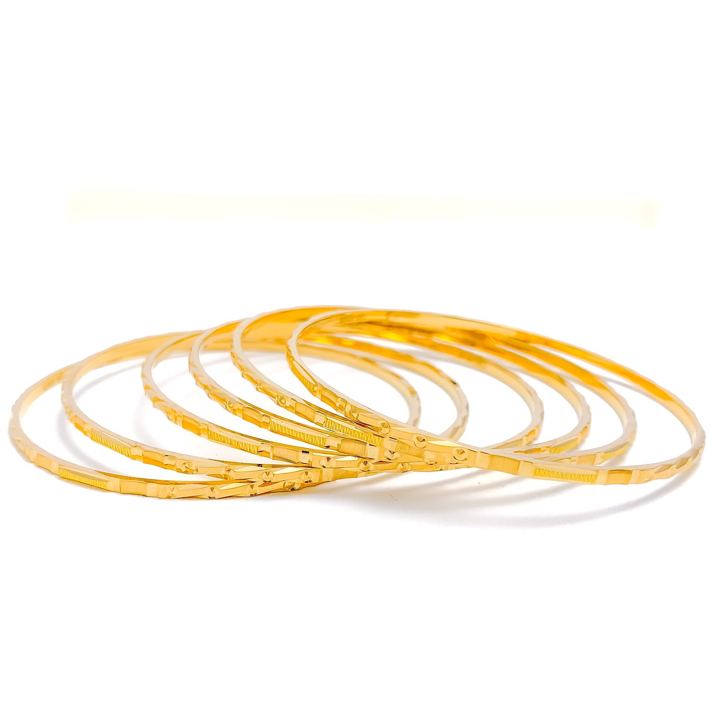 Dotted Gold 22k Gold Bangle Set