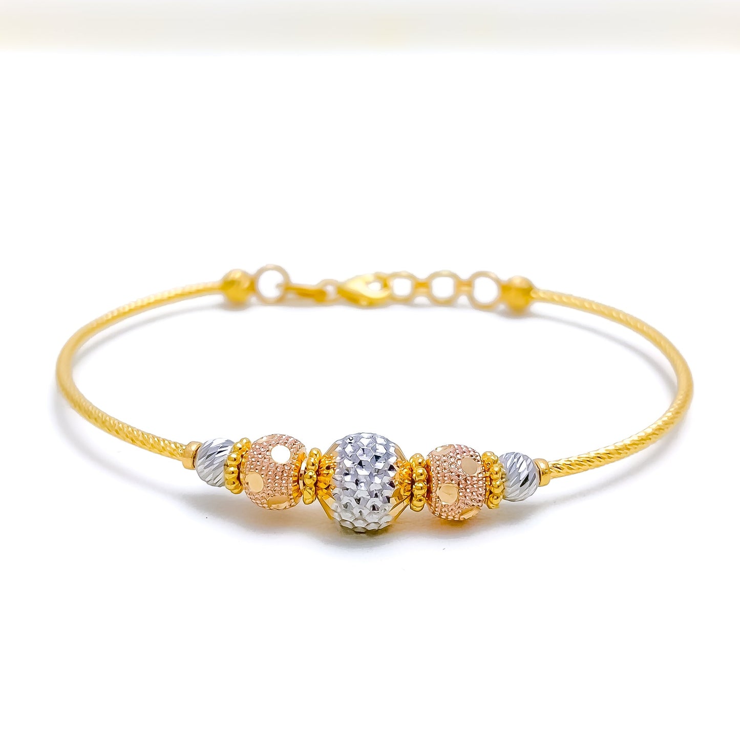 Posh Polka Dot 22k Gold Wire Bracelet