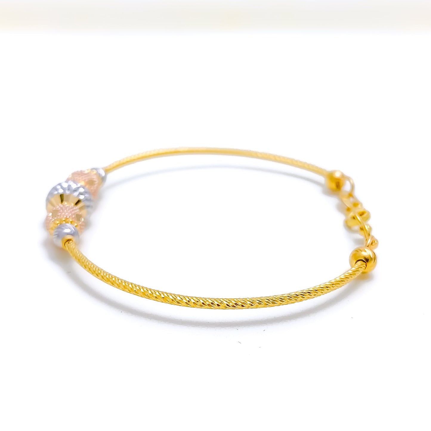 Posh Polka Dot 22k Gold Wire Bracelet