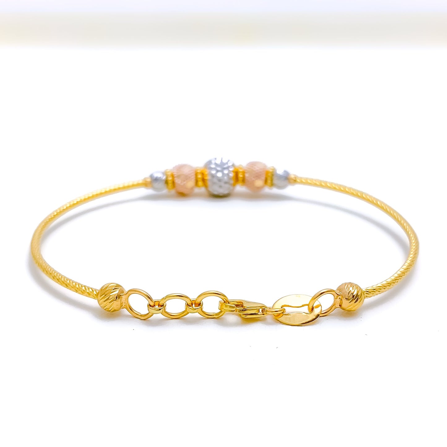 Posh Polka Dot 22k Gold Wire Bracelet