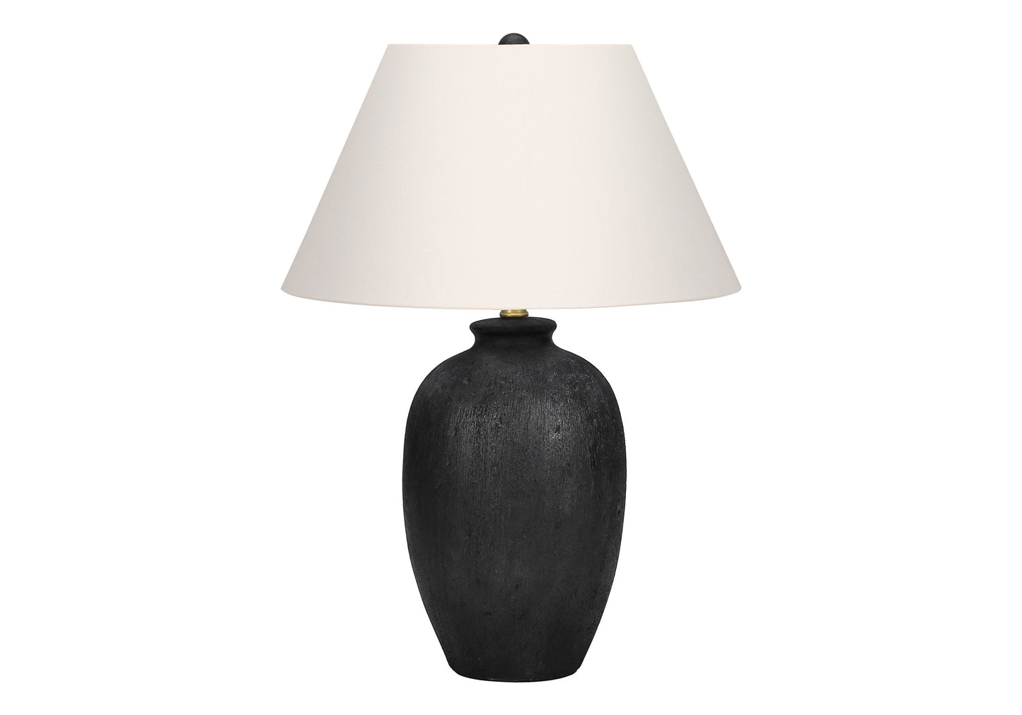 Lumina24 - Black Ceramic Table Lamp with Ivory Shade: Modern Lighting