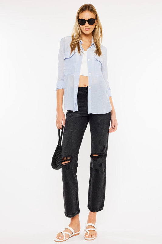 Lynne Ultra High Rise Straight Leg Jeans