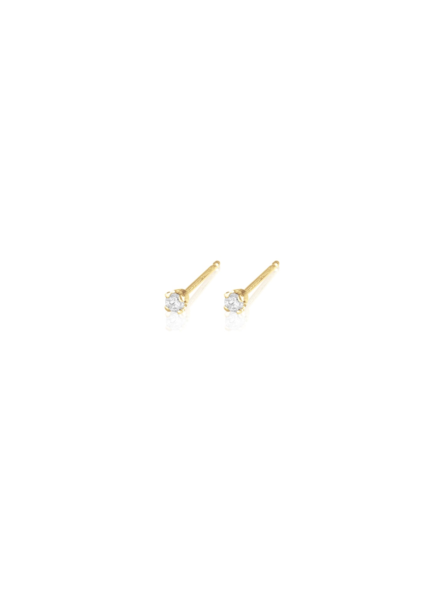 14K Gold Mini Diamond Earring