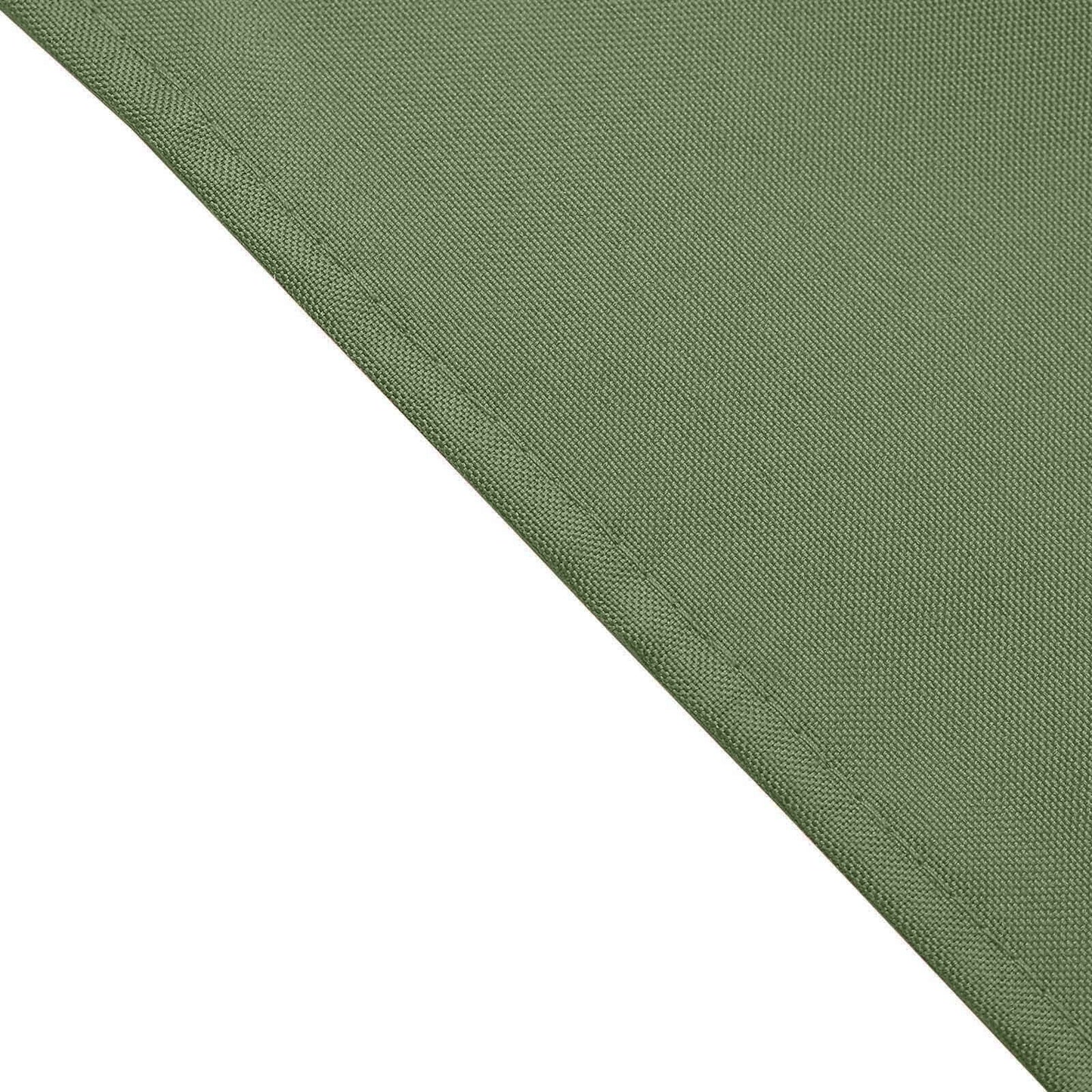 5 Pack Olive Green Seamless Cloth Dinner Napkins, Wrinkle Resistant Linen 17"x17"