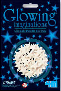 00-05231 - GLOW MINI BLUE STARS 40 PCS OF MINI STARS (40 pcs/pkg)