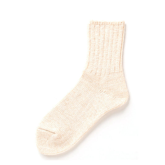 Rototo Slub Ankle Socks Ecru