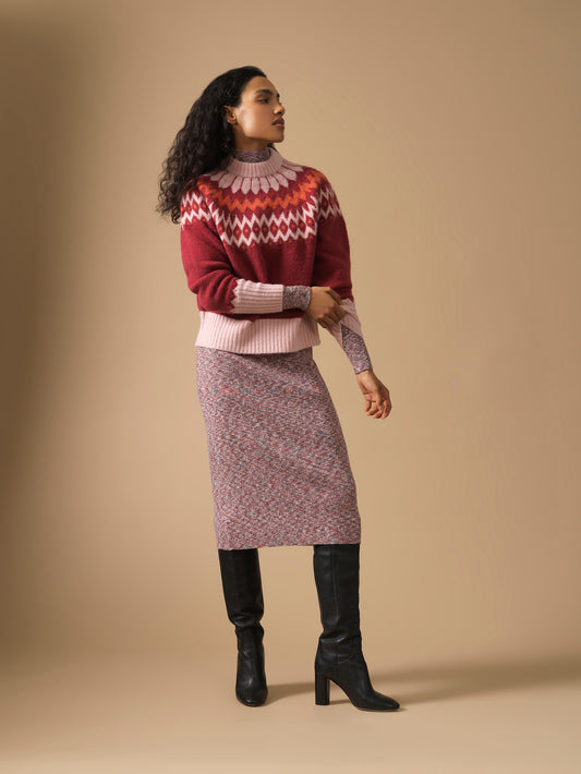 Winter Pattern Knit Crew Neck Jumper