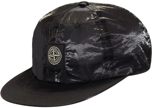 SUPREME/STONE ISLAND - NEW SILK LIGHT 6-PANEL (BLACK)