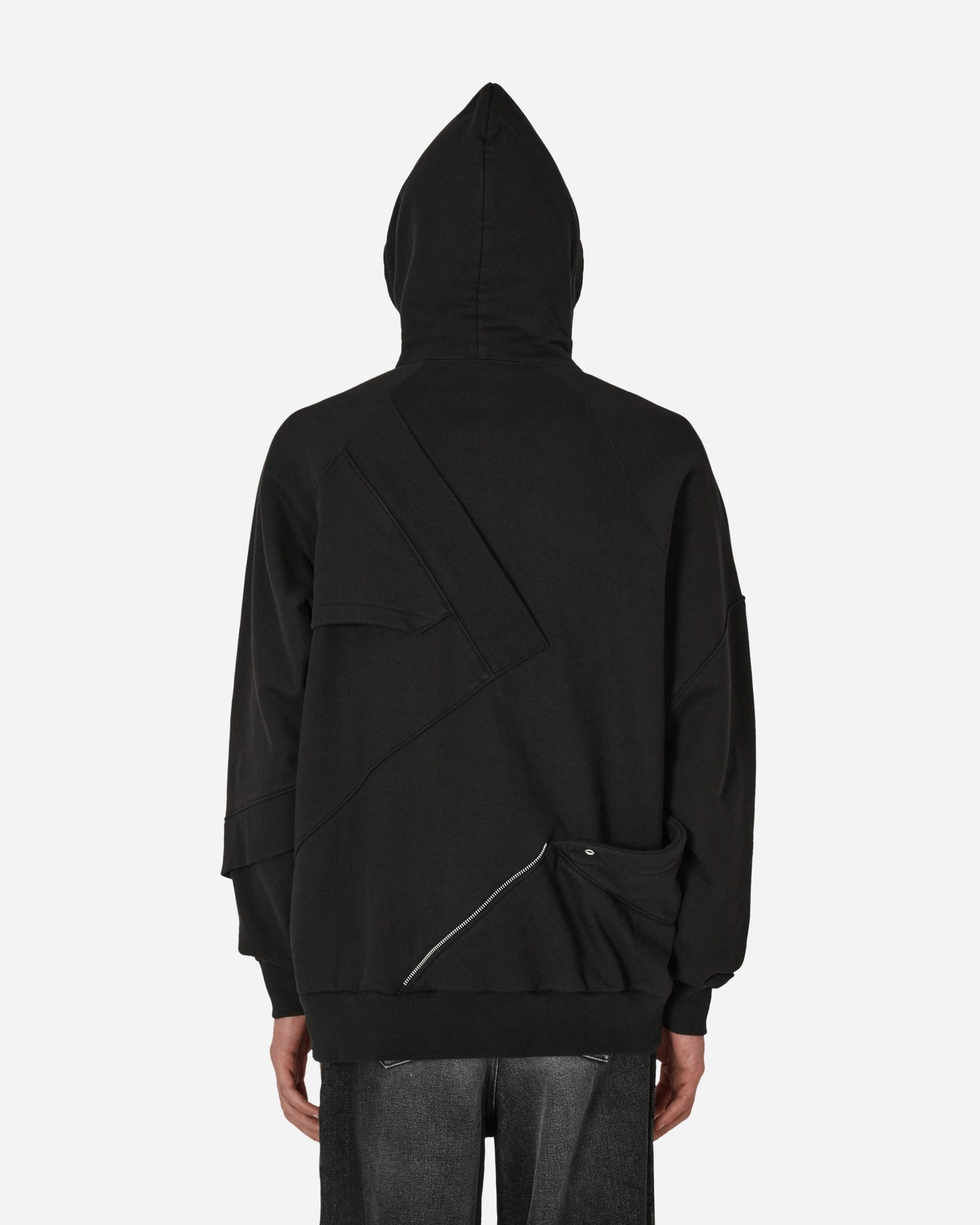 Panelled Hooded Sweatshirt Black