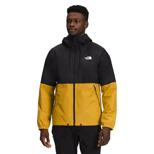 The North Face Antora NF0A7QF3UJF Men's Black Yellow Full Zip Rain Hoodie NCL574