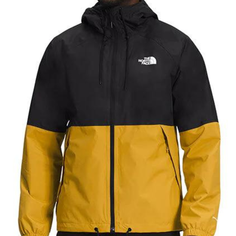 The North Face Antora NF0A7QF3UJF Men's Black Yellow Full Zip Rain Hoodie NCL574