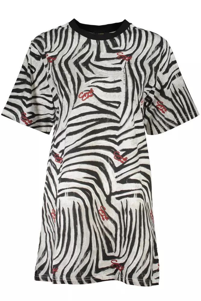 Cavalli Class Elegant Short Sleeve Printed Women's Dress