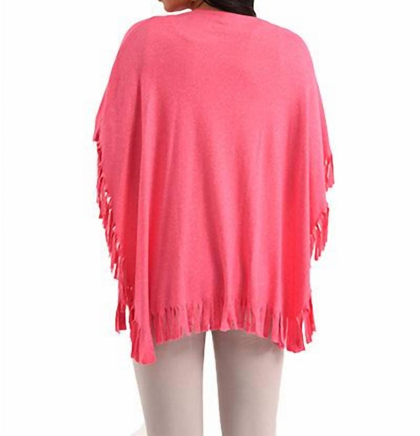 Nea Fringe Kashmira Shawl In Fuchsia