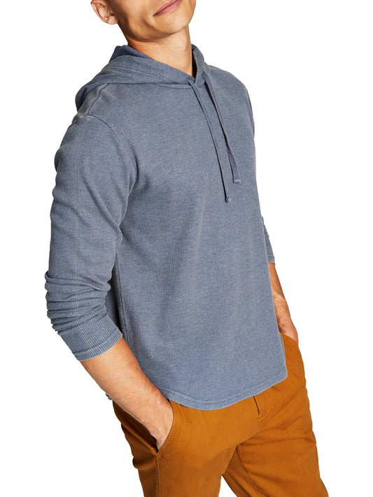 Mens Waffle Knit Pullover Thermal Shirt