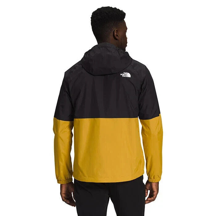 The North Face Antora NF0A7QF3UJF Men's Black Yellow Full Zip Rain Hoodie NCL574