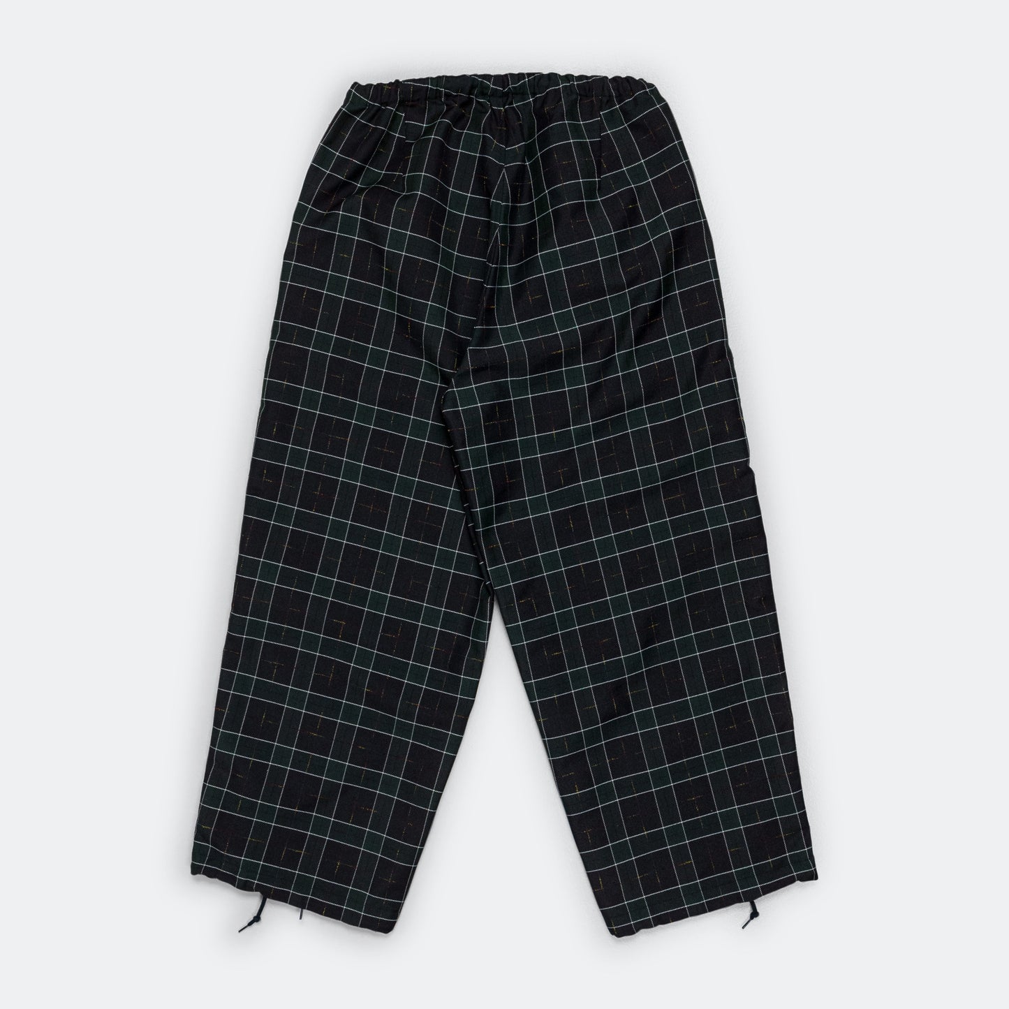 MIL Easy Pants Wool PE Check - Navy