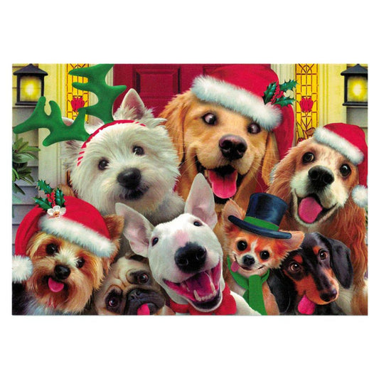 It's Christmas! Smiling Dogs Greeting Card