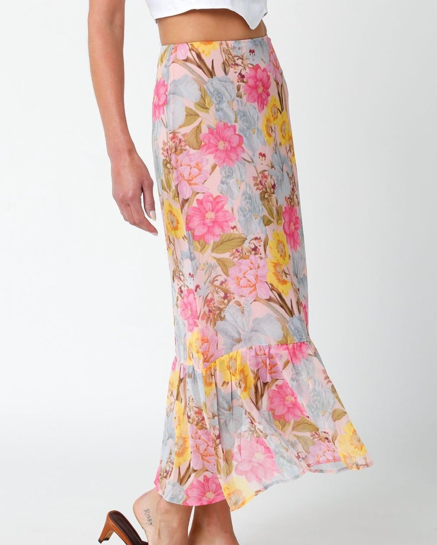 Ellisa Maxi Skirt In Pink