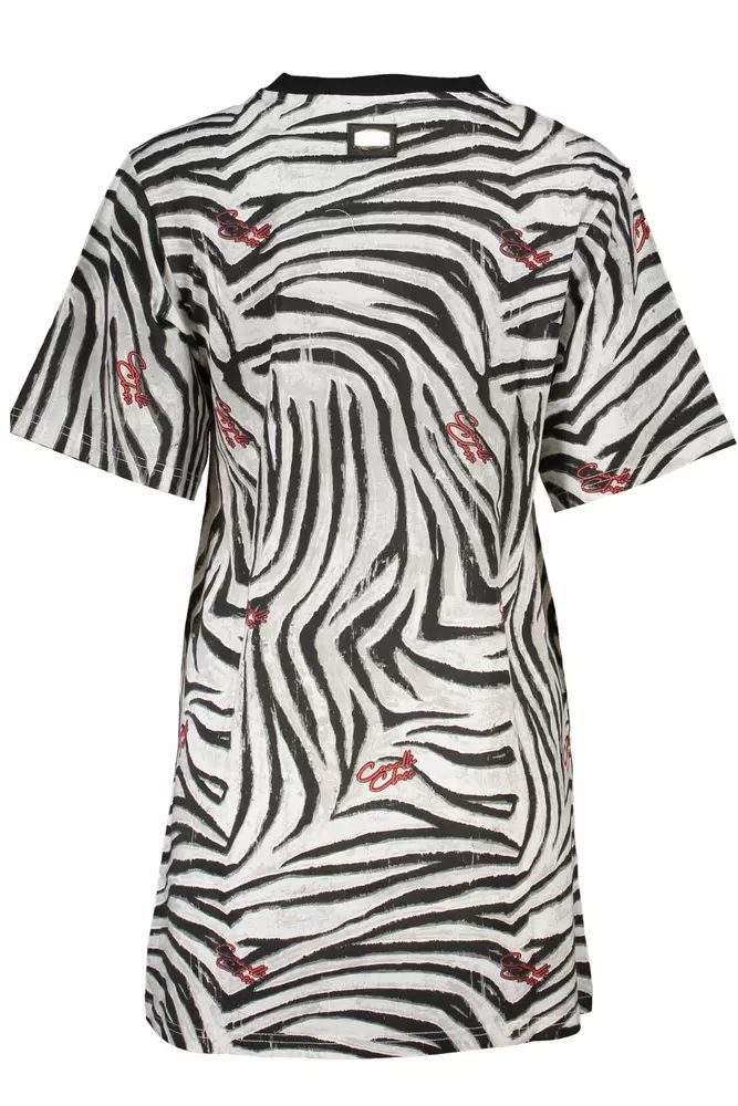 Cavalli Class Elegant Short Sleeve Printed Women's Dress