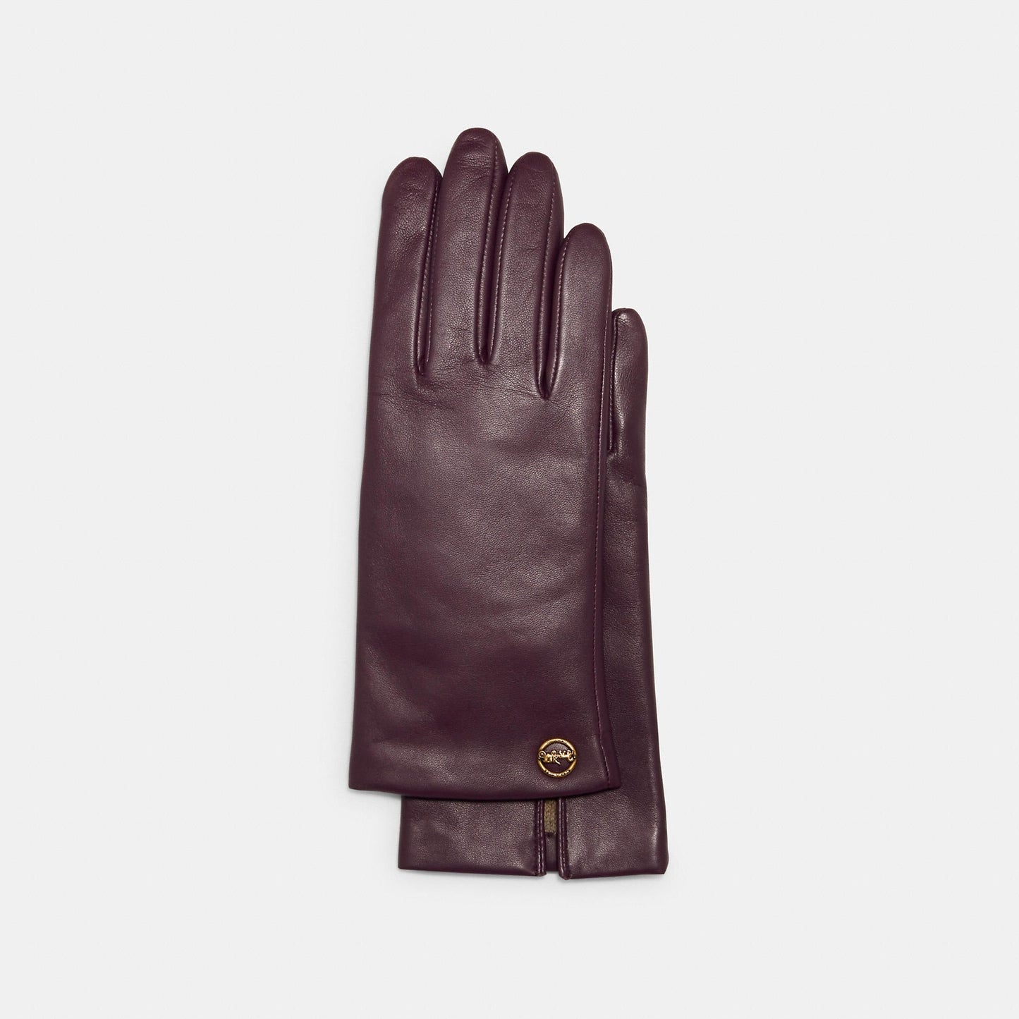 COACH Horse And Carriage Plaque Leather Tech Gloves