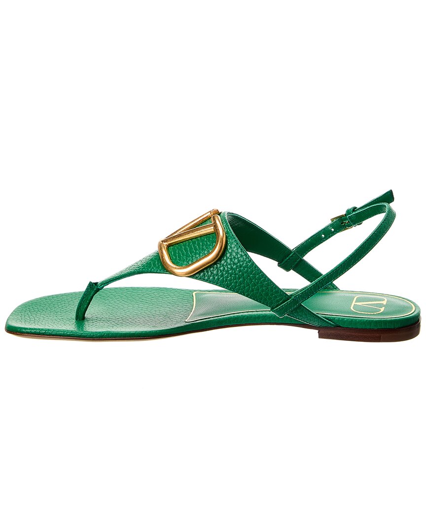 Valentino VLogo Grainy Leather Sandal