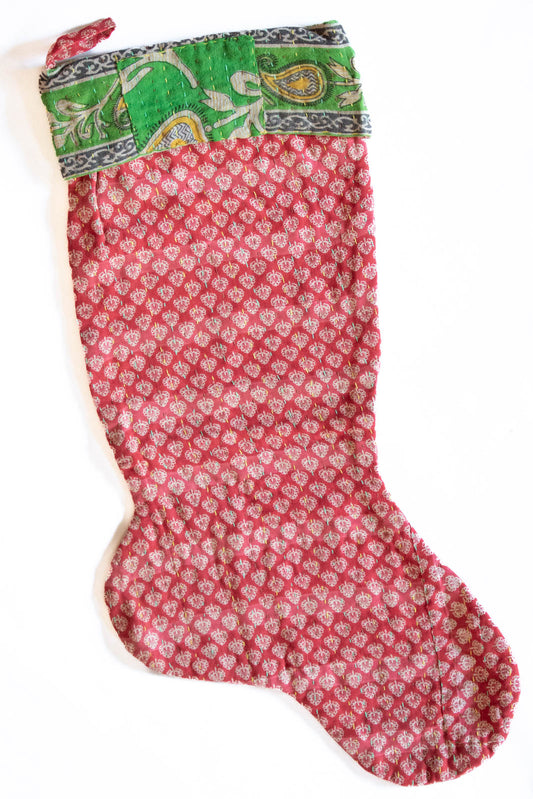 Kantha Holiday Stocking G6