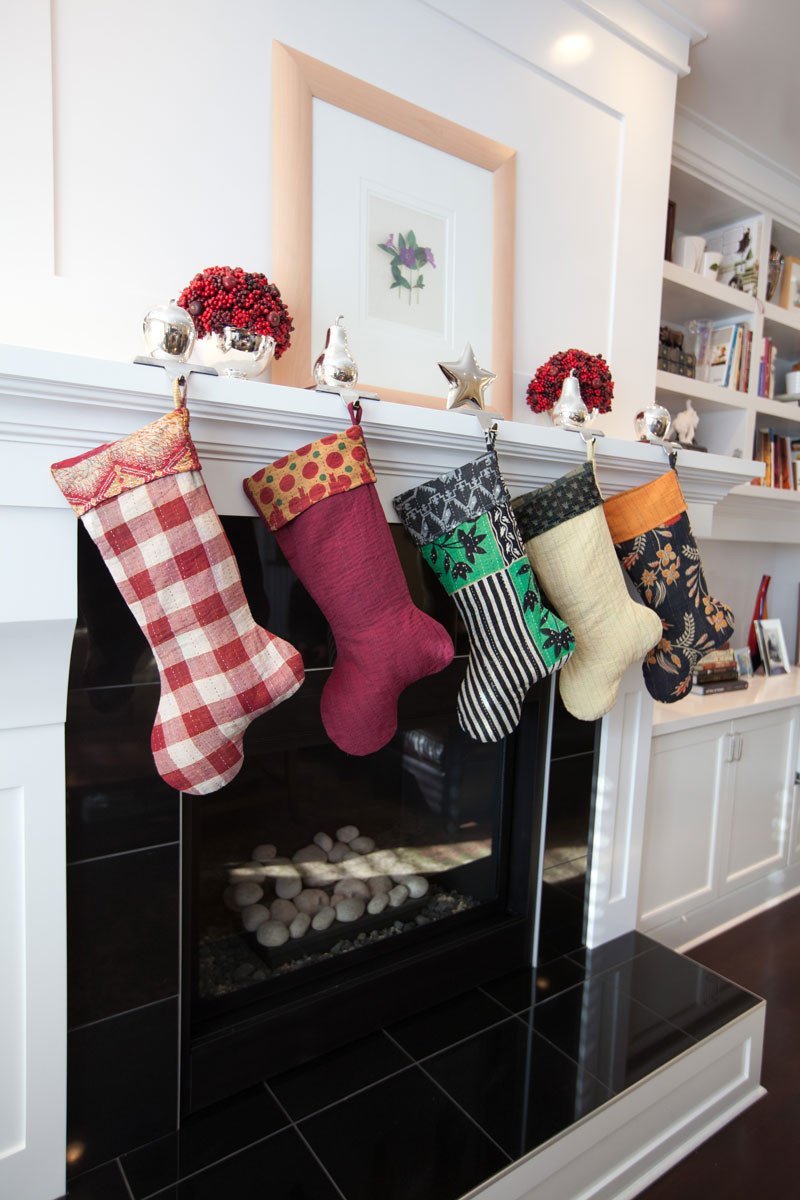 Kantha Holiday Stocking G6