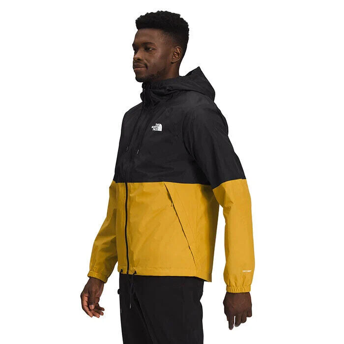 The North Face Antora NF0A7QF3UJF Men's Black Yellow Full Zip Rain Hoodie NCL574