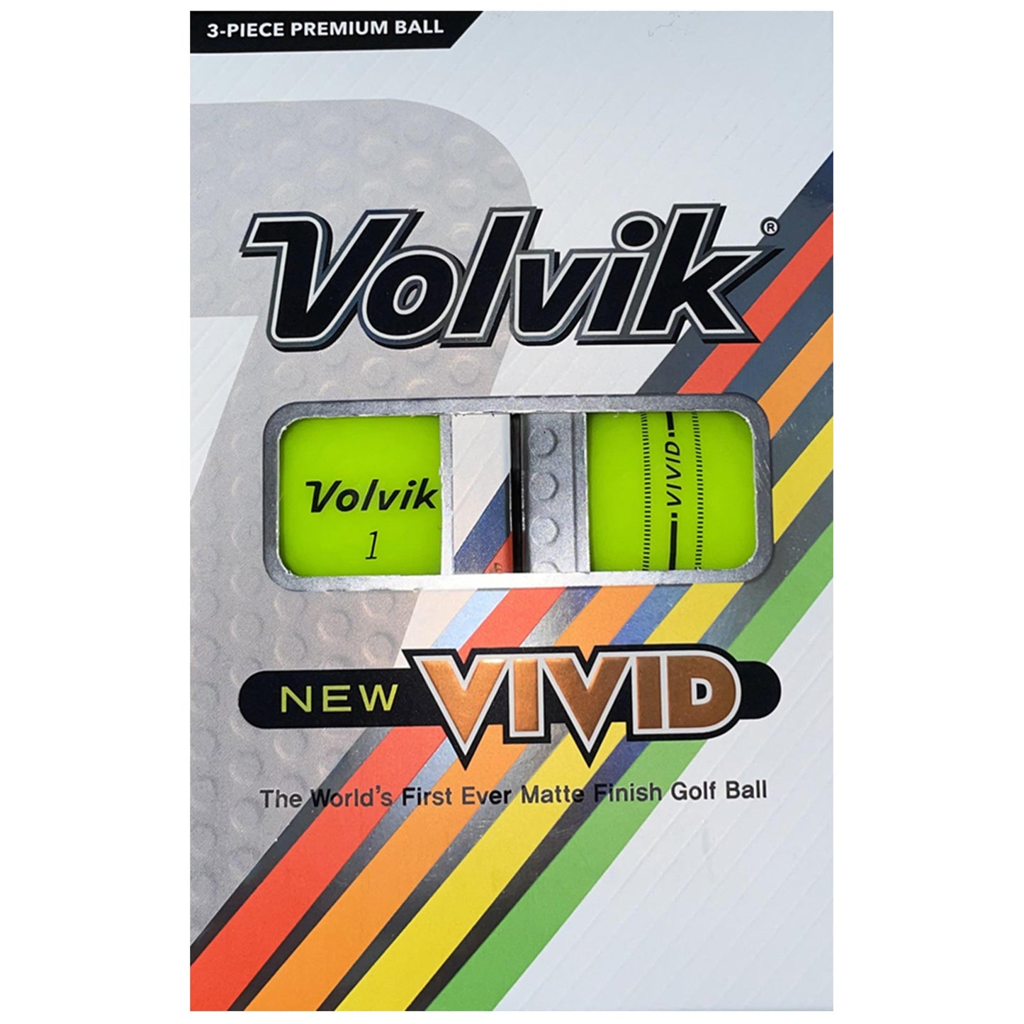 Volvik Vivid 3 Lines Alignment Golf Balls