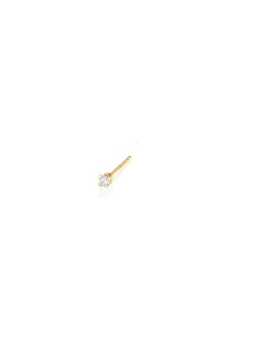 14K Gold Mini Diamond Earring