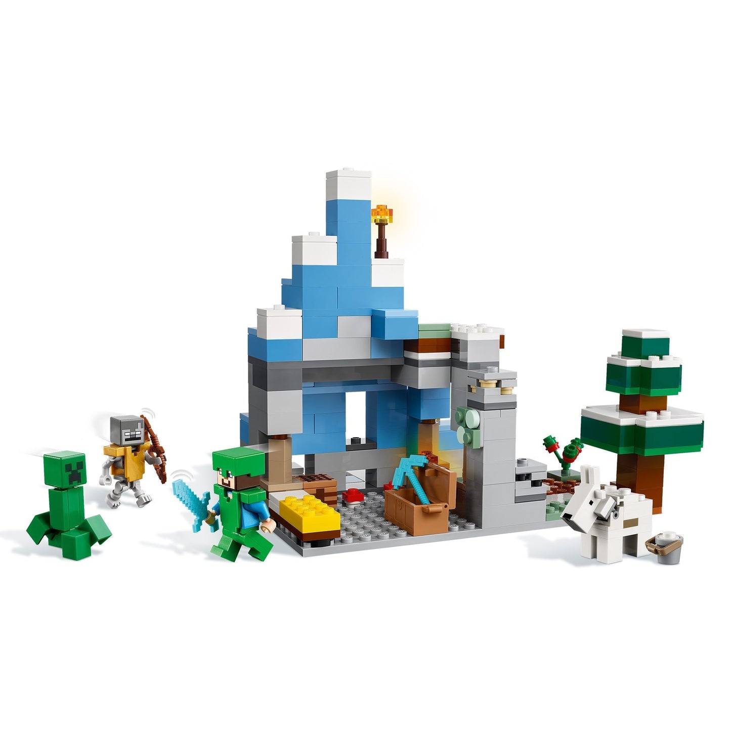 LEGO Minecraft The Frozen Peaks, 21243, Ages 8+, 304 Pieces