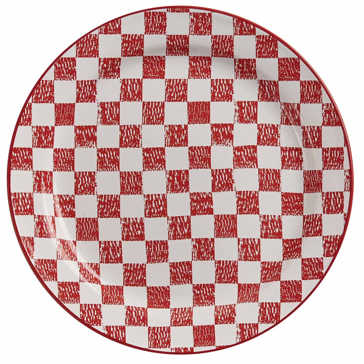 Chicken Coop Dinner Plate - Check (set of 4)