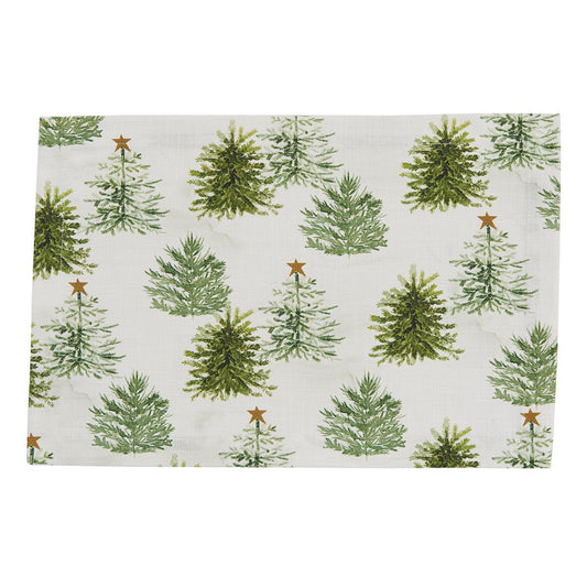 Rustic Christmas Trees Placemats (Set of 4)