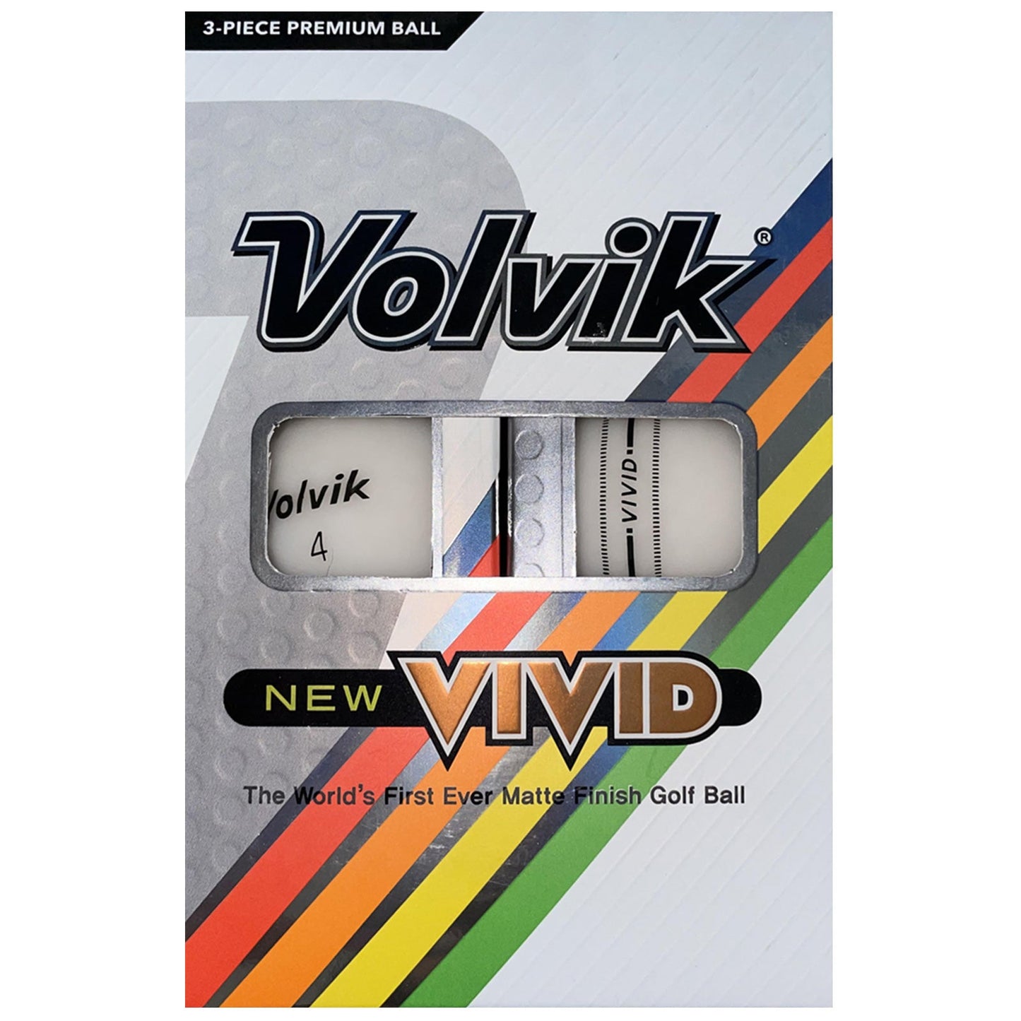 Volvik Vivid 3 Lines Alignment Golf Balls