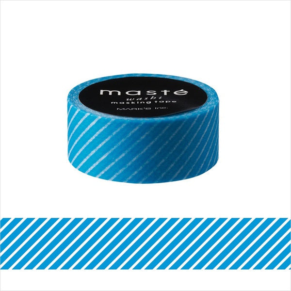 Neon Blue Stripe Washi Tape Maste