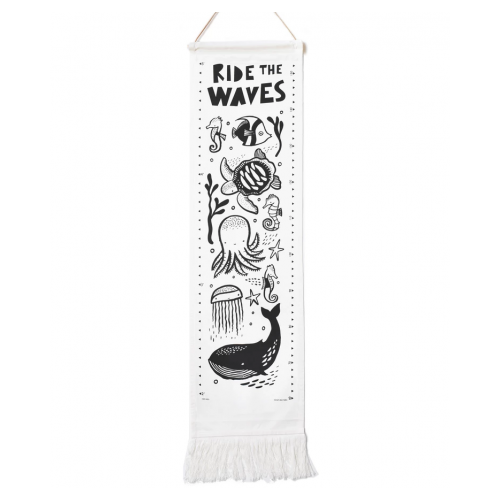 Wee Gallery organic canvas growth chart - ocean