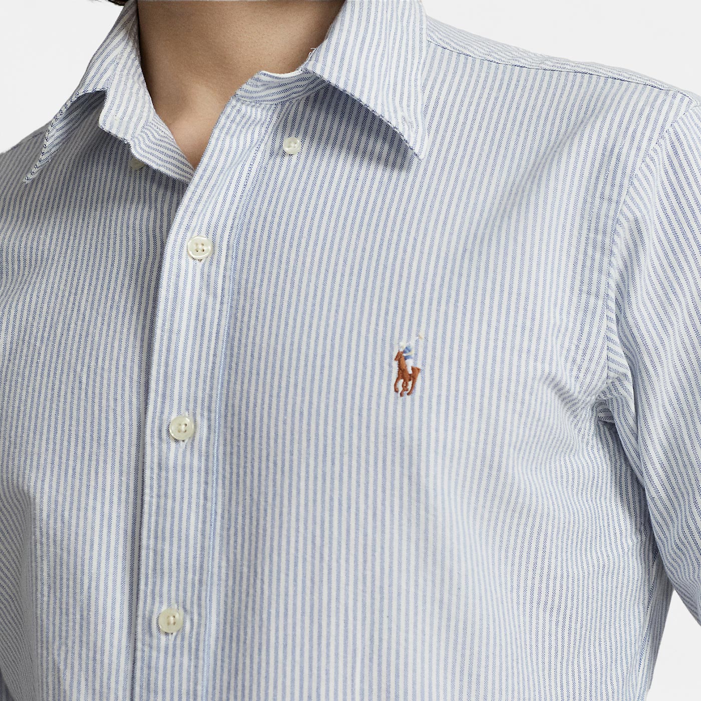 Ralph Lauren Oxford Custom Fit Shirt Blue White