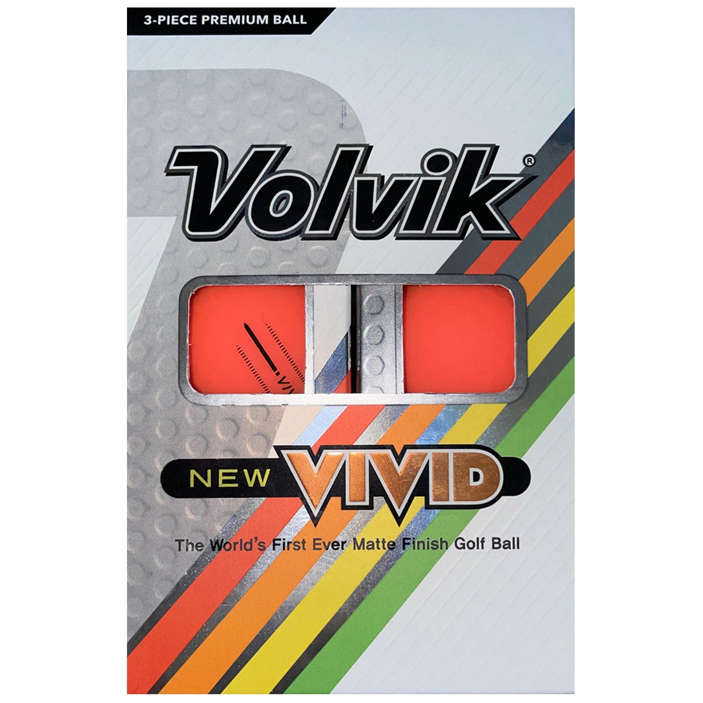 Volvik Vivid 3 Lines Alignment Golf Balls